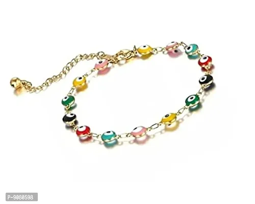 Elegant Evil Eye Jewellery Nazar Battu Beads Nazariya Bracelet Rakhi For Girls And Ladies-thumb0