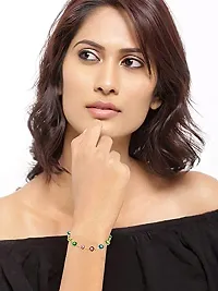 Stylish Evil Eye Beads Charm Hand Suraksha Kavach Nazar Rakhi Bracelet For Women And Girls-thumb2