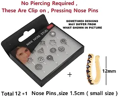 Stylish Black Nose Ring Studs Without Piercing Body Piercing Nose Pin For Women.-thumb2