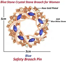 VAMA FASHIONS Golden Crystal Stone Saree Brooch Pins Floral Coat Dress Gown Shawl Wedding Bridal Brooch Accessories for Women  Girls-thumb1