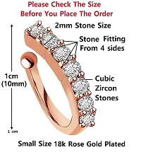 Stylish Rose Gold Plated Without Piercing Clip On Pressing Type Nose Ring Pin Stud For Women And Girls.-thumb2