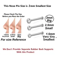 Stylish  Metal Big Nose Pierced Stud Pin Rings For Women-thumb1