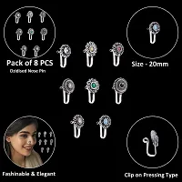 Oxidised Nose Pin Without Piercing Nose Ring Clip on Nose Stud For Women  Girls-thumb4