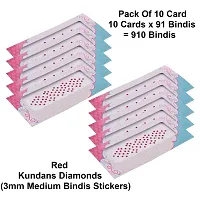 Red lal Laal Rhinestone Diamond Bindi Kumkum Sindoor Stickers for women-thumb1