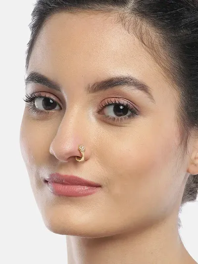 Stylish Plated Nose Pin For Women