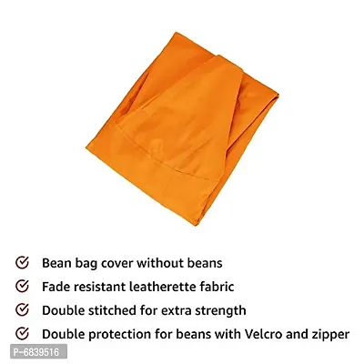 Super Leatherette Bean Bag Cover and Puffy Cover (Set of 2, Without Beans) XXXL - Tan, Brown-thumb2