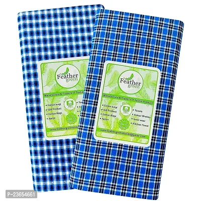 Feather Green Multi Color Lungi Pack of 2