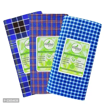 Feather Green Multi Color Lungi Pack of 3