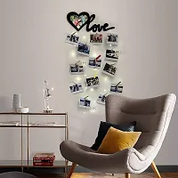 VAH- Kya Bat Hai !! Love Black Wooden Photo Frame With Led Light - Display Picture Collage Organizer With Clips(Tabletop, Wall Mount, Pack Of 1)-thumb2