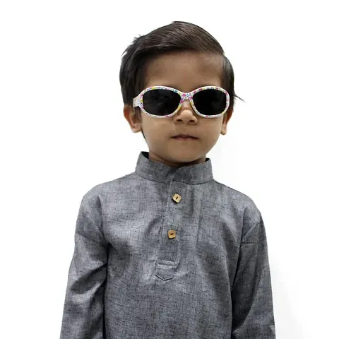 JAAMSO ROYALS Ethnic Wear Blend Full Sleeve Plain Only Kurta For Kids