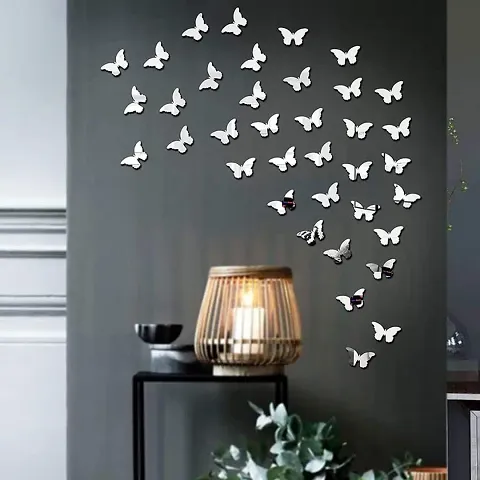 Self Adhesive Butterfly Acrylic Mirror For Home