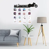 VAH Black Wooden Photo Frame - Display Picture Collage Organizer with Clips (My Journey)-thumb1