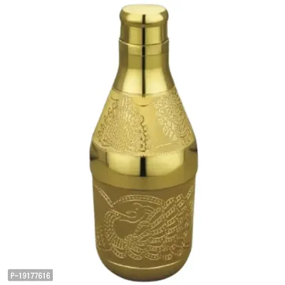 Golden Brass Handicrafted Bottle For Storage