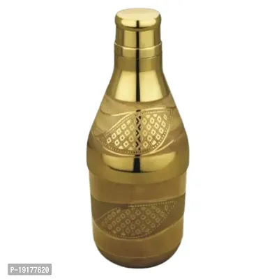 Golden Brass Handicrafted Bottle For Storage-thumb0