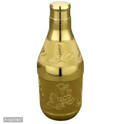 Golden Brass Handicrafted Bottle For Storage