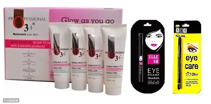 O3 Professional Skin Whitening  Facial Kit   Elle 18 ( pack of 1  ) Ads Kajal ( pack of 1 )