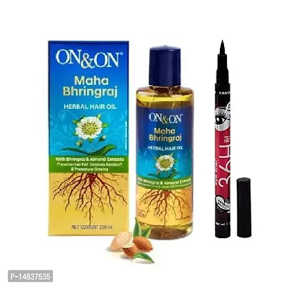 On  On Maha Bhringraj Herbhl Hair Oil ( Pack Of 1 )   36Eyeliner  ( Pack Of 1 )