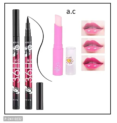 pink magic lip balm with 36-h eyeliner pack of 2