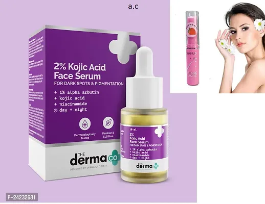 2 % kojic acid face serum with pink magic lip balm pack of 1-thumb0