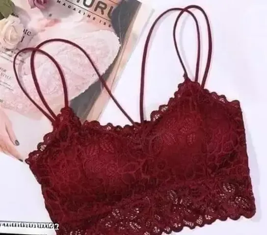 Bella Padded Net Bra/Bralette For Women