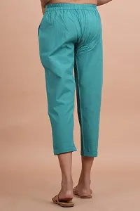 Regular Fit Women Light Blue Trousers-thumb1