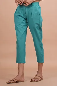 Regular Fit Women Light Blue Trousers-thumb3