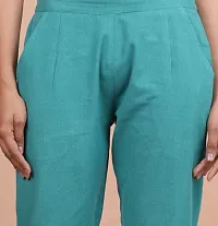 Regular Fit Women Light Blue Trousers-thumb4