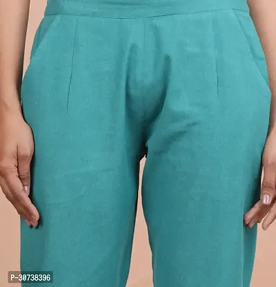 Regular Fit Women Light Blue Trousers-thumb5