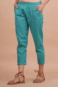 Regular Fit Women Light Blue Trousers-thumb3