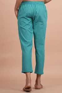 Regular Fit Women Light Blue Trousers-thumb1