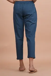 Regular Fit Women Blue Trousers-thumb2