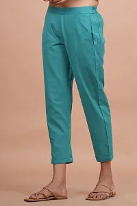 Regular Fit Women Light Blue Trousers-thumb3