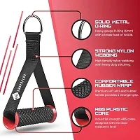 Heavy Duty Handles With Solid Abs Cores And Welded D-Rings For Gym Machine, Resistance Band, Cable Machines 1 Pair  Red-thumb1