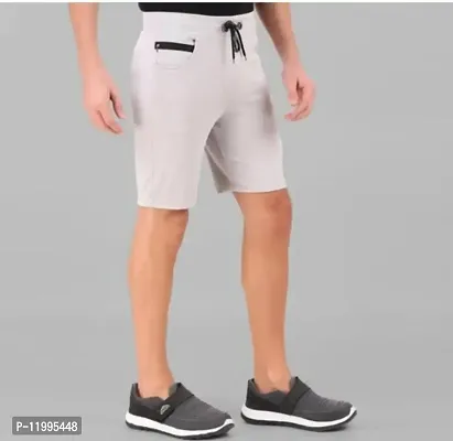 Classic Polyester Solid Shorts for Men-thumb0