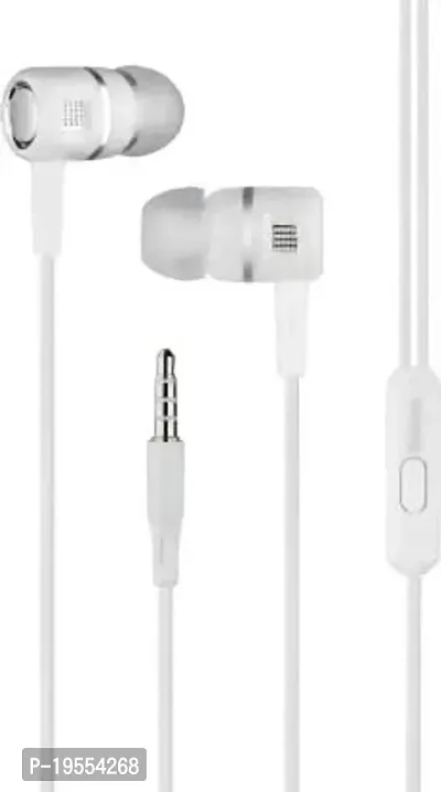 Stylish White In-ear Wired Earphones