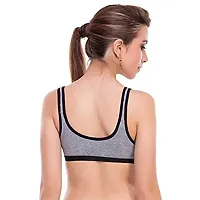 Women Sports Non Padded Bra (Black)-thumb2