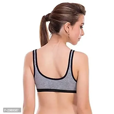 Women Sports Non Padded Bra (Black)-thumb3