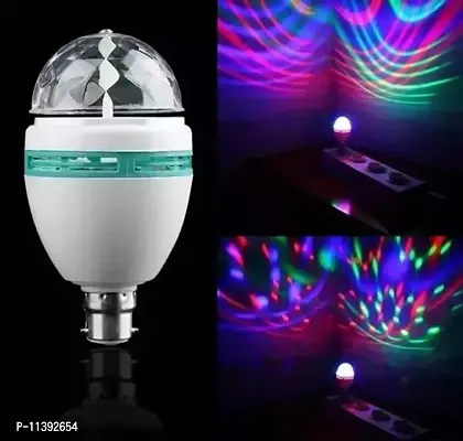 360 Degree LED Crystal Rotating Bulb Magic Disco LED Light, LED Rotating Bulb Light Lamp for Party/Home/Diwali Decoration (Pack of 1)-thumb0