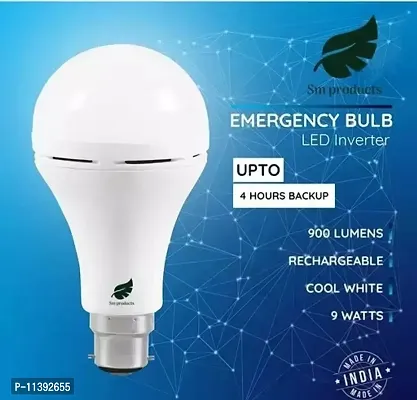 Rechargeable Emergency Inverter Bulb Battery Bulb Ac Dc Bulb Upto 4 Hrs Backup Cool White Bulb Light 1