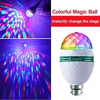 LED Disco lamp 360 Degree Crystal Rotating Bulb Magic Multi-colored-thumb1