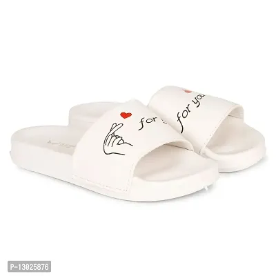 EUGENIE CLUB Flip-Flops Or Slippers for Women Casual Slides for Girls| Made for Daily Use (White, numeric_3)