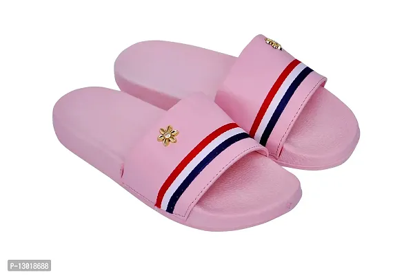 EUGENIE CLUB Women's Flip-Flop Stylish Sandals (Pink, numeric_5)-thumb0
