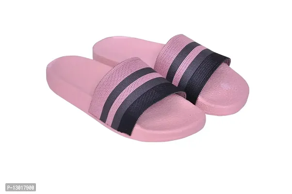 EUGENIE CLUB Flops Slides Back Open Household Comfortable Slippers For Women (Pink, numeric_4)