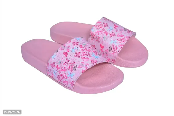 EUGENIE CLUB Flower Printed Sliders Women Super Soft Slippers for Women And Girls (Pink, numeric_3)-thumb0