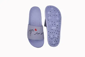 EUGENIE CLUB Flip-Flops Or Slippers for Women Casual Slides for Girls| Made for Daily Use (Grey, numeric_8)-thumb2