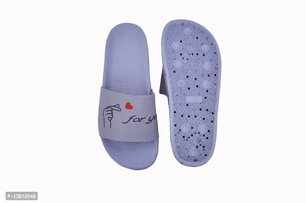 EUGENIE CLUB Flip-Flops Or Slippers for Women Casual Slides for Girls| Made for Daily Use (Grey, numeric_8)-thumb3
