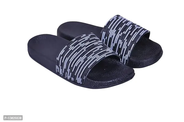 EUGENIE CLUB Women Comfortable Casual Outdoor Slides (Blue, numeric_3)