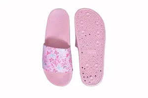EUGENIE CLUB Flower Printed Sliders Women Super Soft Slippers for Women And Girls (Pink, numeric_3)-thumb2
