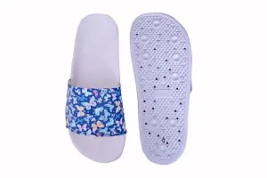 EUGENIE CLUB Flower Printed Sliders Women Super Soft Slippers for Women And Girls (Blue, numeric_3)-thumb1