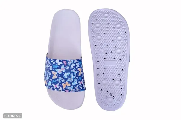 EUGENIE CLUB Flower Printed Sliders Women Super Soft Slippers for Women And Girls (Blue, numeric_3)-thumb2